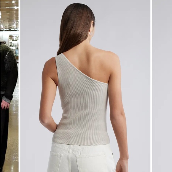 Open Edit One Shoulder Ribbed Top - Picture 2 of 4